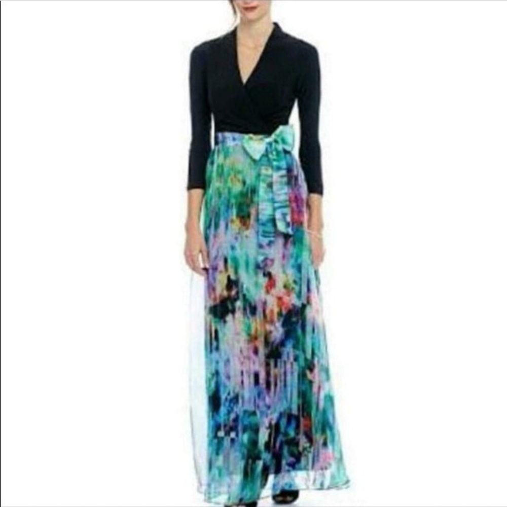 Leslie Fay Vintage Floral Maxi-Dress